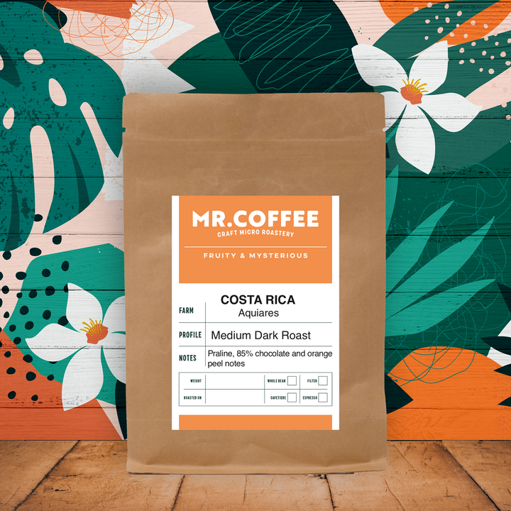 Costa Rica Aquiares, yellow bourbon coffee beans, chocolate notes , creamy, and sweet orange taste, great for cafetiere, filter , espresso machine 